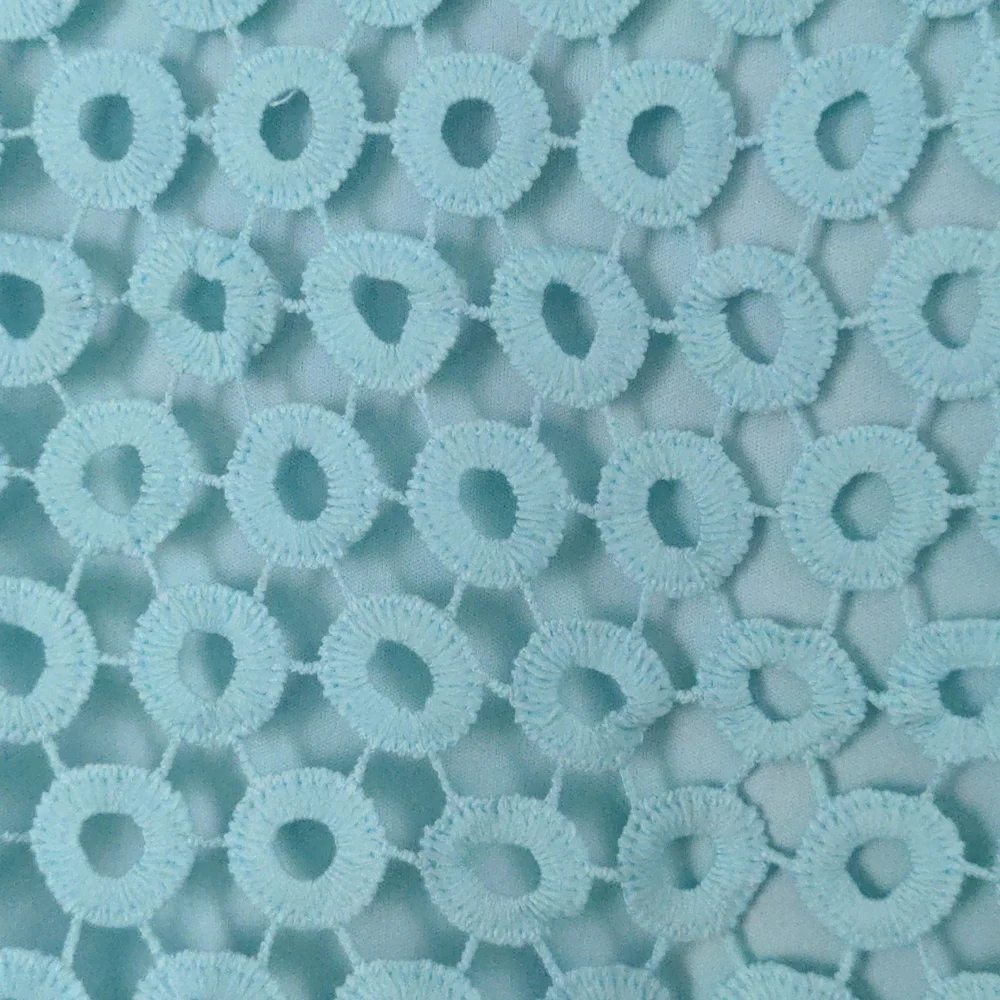 Aqua Mixed Media Blouse (like new) - Picture 3 of 5